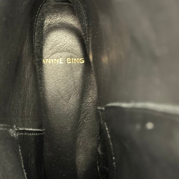 Anine Bing Black Mid Calf Tania Western Boots EU 38/ 7.5 US NEW - Picture 12 of 13